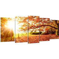 LIOX Autumn landscape, 100 × 45 cm, five-piece - Painting