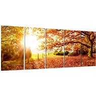 LIOX Autumn landscape, 250 × 100 cm, five-piece - Painting