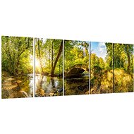 LIOX Painting river bridge, 250 × 100 cm, five-piece - Painting