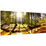 LIOX Painting river in the forest, 150 × 65 cm - Painting