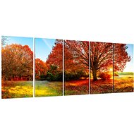 LIOX Painting tree in sunlight, 200 × 80 cm, five-piece - Painting