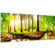 LIOX Painting forest stream, 45 × 20 cm - Painting