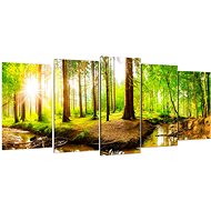 LIOX Painting forest stream, 200 × 90 cm, five-piece - Painting
