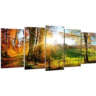 LIOX Painting Forest path, 125 × 55 cm, five-piece - Painting