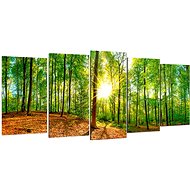 LIOX Painting forest, 125 × 55 cm, five-piece - Painting