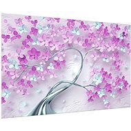 LIOX Silver tree with pink flowers, 40 × 25 cm - Painting
