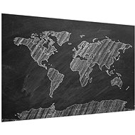 LIOX World map on board, 120 × 80 cm - Painting