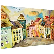 LIOX Painting houses, 100 × 65 cm - Painting