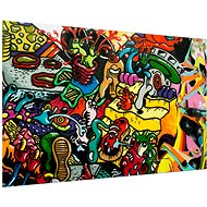 LIOX Street graffiti painting, 150 × 100 cm - Painting