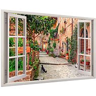 LIOX Italian alley window, 120 × 80 cm - Painting