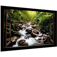 LIOX Painting window wild river, 150 × 100 cm - Painting