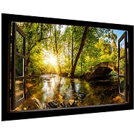 LIOX Picture window river bridge, 120 × 80 cm - Painting