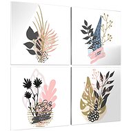 LIOX Modern wall painting, 80 × 80 cm, four-part - Painting