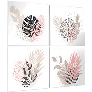 LIOX Modern painting leaf, 50 × 50 cm, four-part - Painting