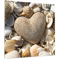 LIOX Painting stone hearts and shells, 40 × 40 cm - Painting