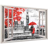 LIOX Picture window romantic London, 100 × 65 cm - Painting