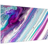 LIOX Painting blue-violet abstraction, 100 × 65 cm - Painting