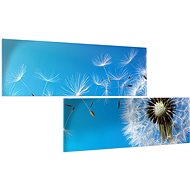 LIOX Dandelion in blue sky, 120 × 60 cm, two-piece - Painting