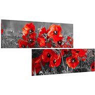 LIOX Poppies, 160 × 80 cm, two-piece - Painting