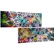 LIOX Painting energetic mandala, 80 × 40 cm, two-piece - Painting