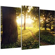 LIOX Painting forest at sunset, 90 × 60 cm, three-part - Painting