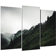 LIOX Painting dark mountain ridge, 90 × 60 cm, three-part - Painting