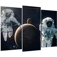 LIOX Astronauts in space, 90 × 60 cm, three-piece - Painting
