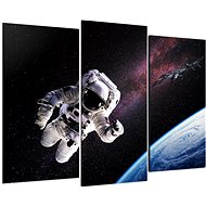 LIOX Astronaut in space, 150 × 100 cm, three-part - Painting