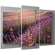 LIOX Painting lavender field, 75 × 50 cm, three-piece - Painting