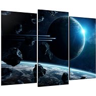 LIOX Earth and Asteroids , 90 × 60 cm, three-piece - Painting