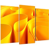 LIOX 3D Yellow game with depth, 60 × 40 cm, three-piece - Painting