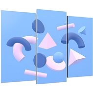 LIOX 3D Flying Objects, 150 × 100 cm, three-piece - Painting
