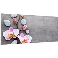LIOX XL Orchid on grey background, 200 × 100 cm - Painting