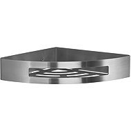 GEDY SMART Corner Bathroom Shelf, Wall-Mounted, Silver 247938 - Bathroom Shelf