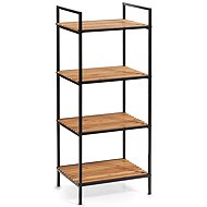 ZELLER Bamboo wooden shelf - 4 tiers for small things, towels - Shelving Unit