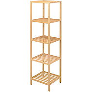 BERILO Bamboo shelf BAMY, 32 × 33 × 141 cm - Shelving Unit