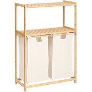 5FIVE SIMPLY SMART Bamboo shelf with laundry basket TIDY BOX, 72 × 33 × 109 cm - Shelving Unit