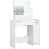 Shumee Dressing table with LED white 86,5 × 35 × 136 cm - Dressing Table