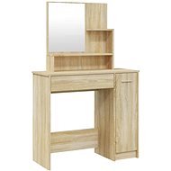 Shumee Dressing table with mirror oak sonoma 86,5 × 35 × 136 cm - Dressing Table