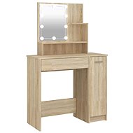 Shumee Dressing table with LED oak sonoma 86,5 × 35 × 136 cm - Dressing Table