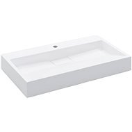Shumee Umývadlo 80 × 46 × 11 cm minerálne / mramorový kompozit biele - Umývadlo