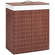 Shumee Bamboo laundry basket with 2 compartments brown 100 l - Laundry Basket