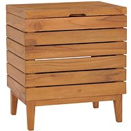 Shumee Laundry basket 40 × 30 × 45 cm solid teak - Laundry Basket