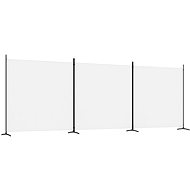 Shumee 3dílný paraván bílý 525 × 180 cm textil - Room Divider