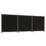 Shumee 3-piece black screen 525 × 180 cm textile - Room Divider