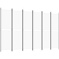 Shumee 6dílný paraván bílý 300 × 200 cm textil - Paraván