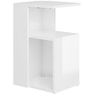 Shumee Folding table white high gloss 36 × 30 × 56 cm chipboard - Side Table