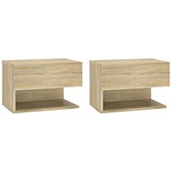 Shumee Wall Bedside tables 2 pcs oak sonoma - Night Stand