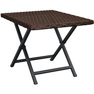 Skladací stolík hnedý 45 × 35 × 32 cm polyratan - Záhradný stôl