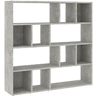 SHUMEE bookcase / partition, concrete grey, 105 × 24 × 102 cm - Shelving Unit
